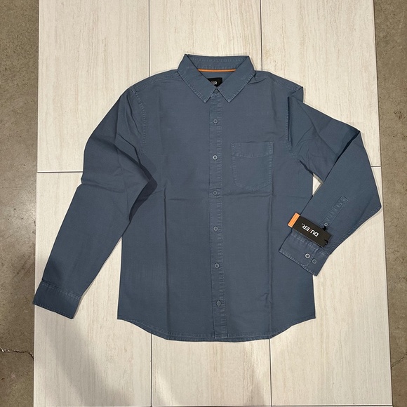 DUER Other - NWT DUER Performance Oxford Shirt in Blue. Mens Medium